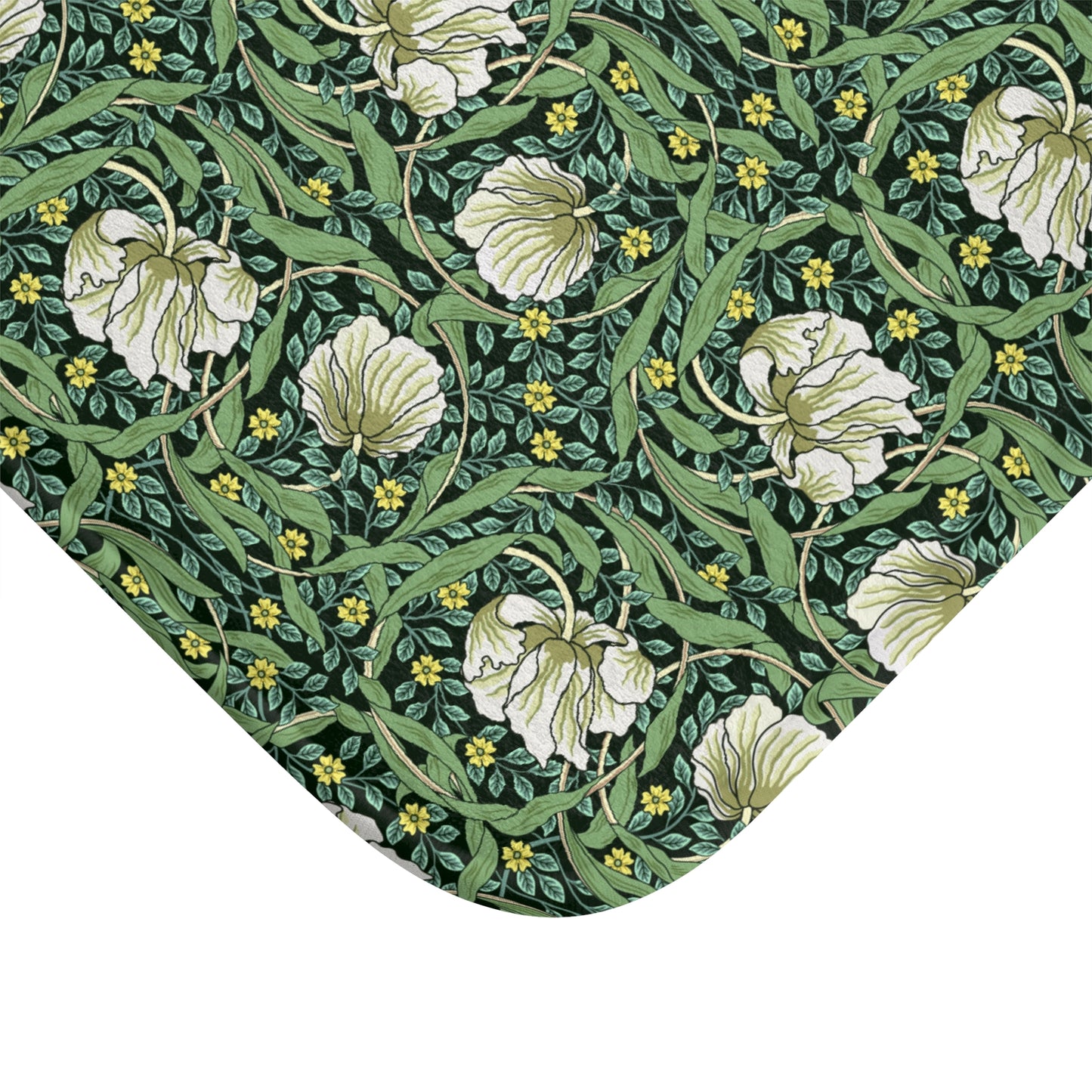 Bath Mat inspired by William Morris - Pimpernel Collection (Green)