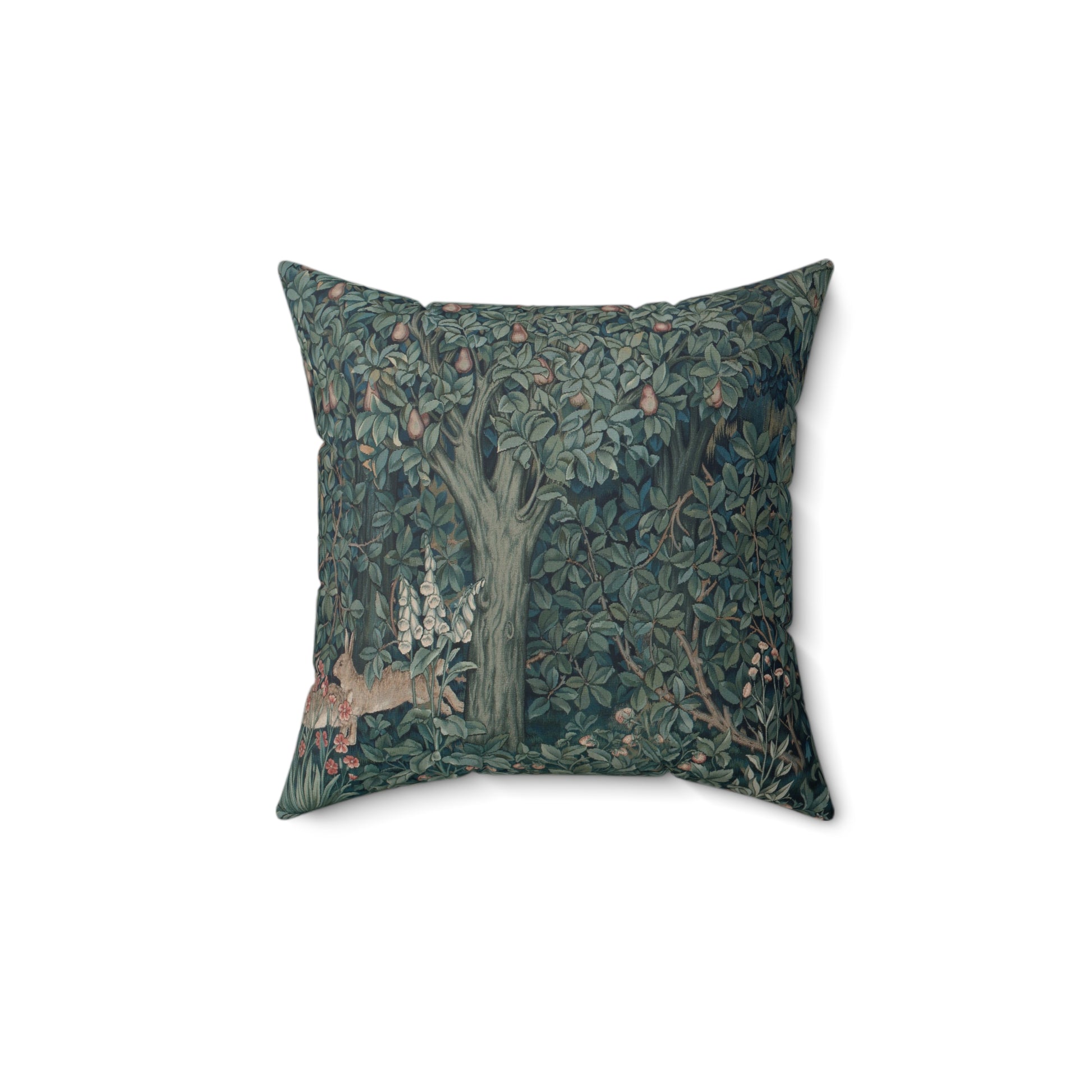 william-morris-co-faux-suede-cushion-green-forest-collection-rabbit-6