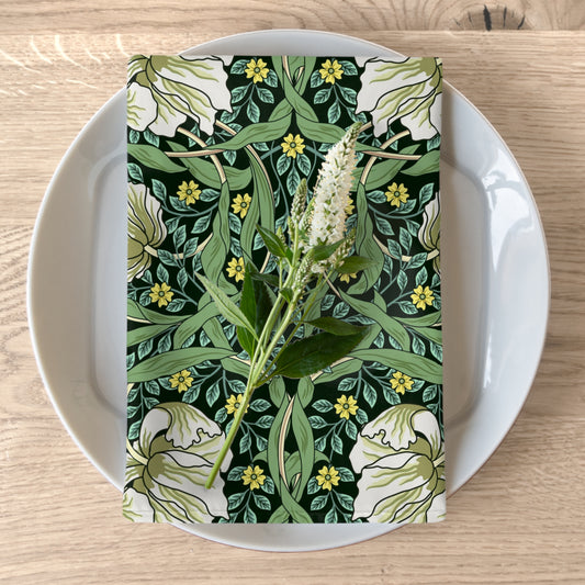 William Morris & Co Table Napkins - Pimpernel Collection (Green)-1