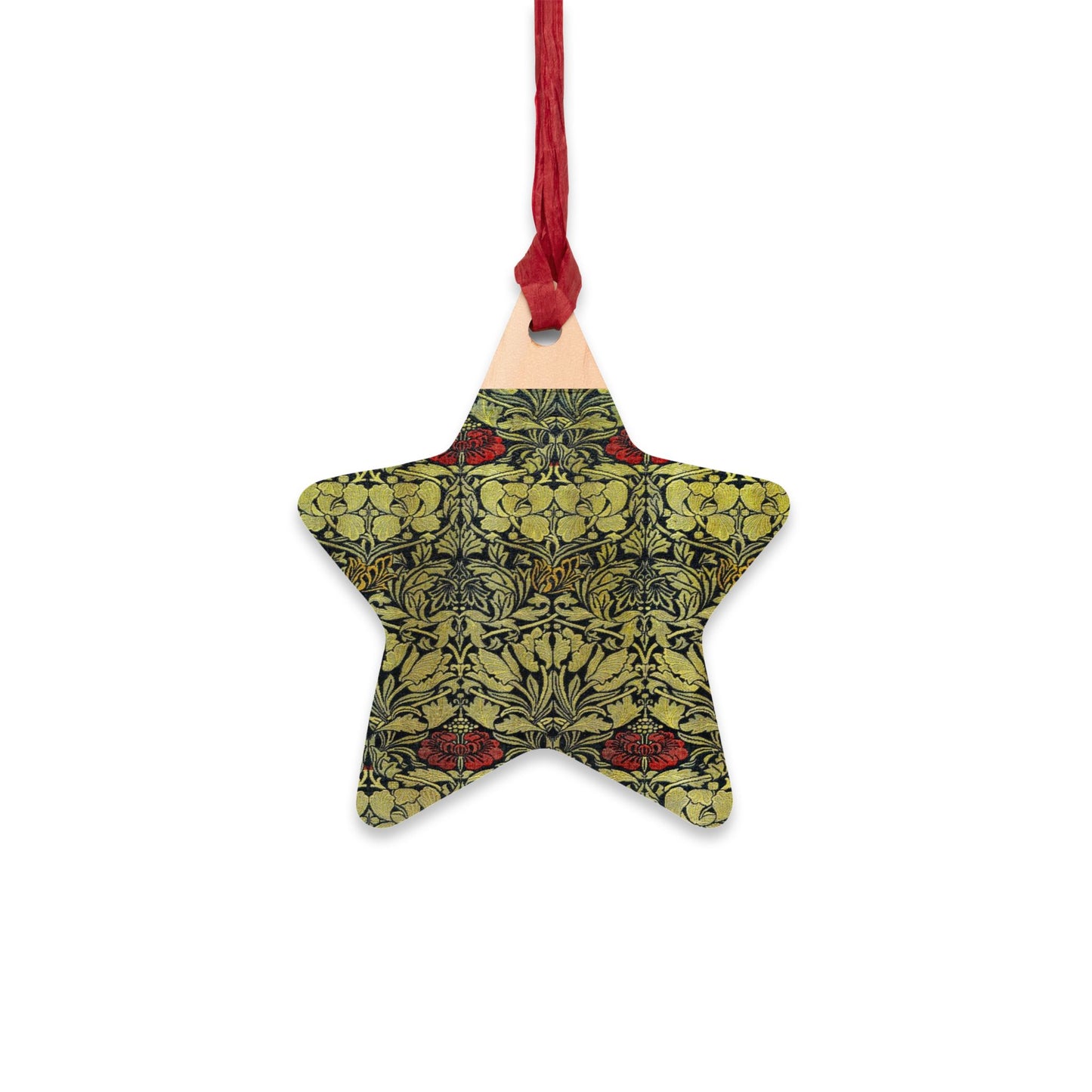 Wooden Christmas Ornaments inspired by William Morris - Tulip & Rose Collection