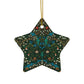 Ceramic Christmas Ornaments inspired by William Morris - Tulip Collection - Double Sided Print: 1pc, 3pcs, 5pcs, 10pcs