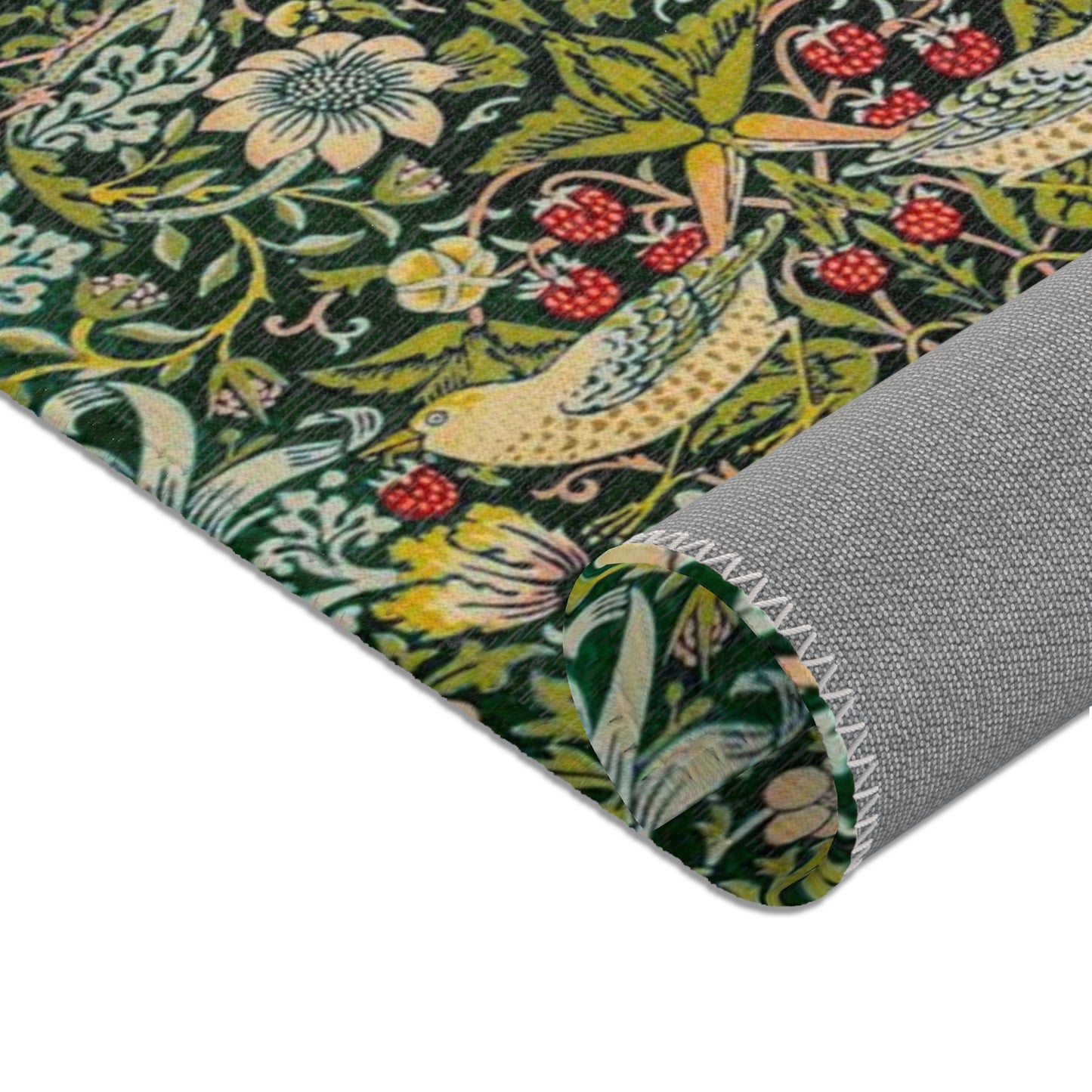 Area Rugs inspired by William Morris - Strawberry Thief Collection (Onyx)