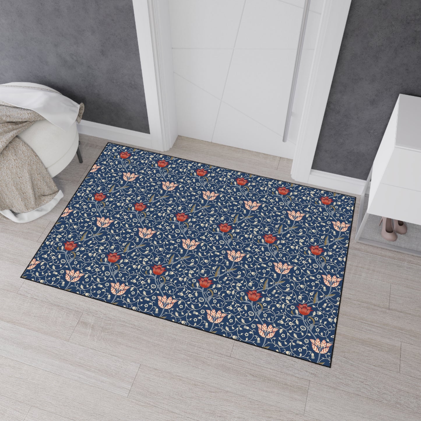 Heavy Duty Floor Mat inspired by William Morris - Medway Collection