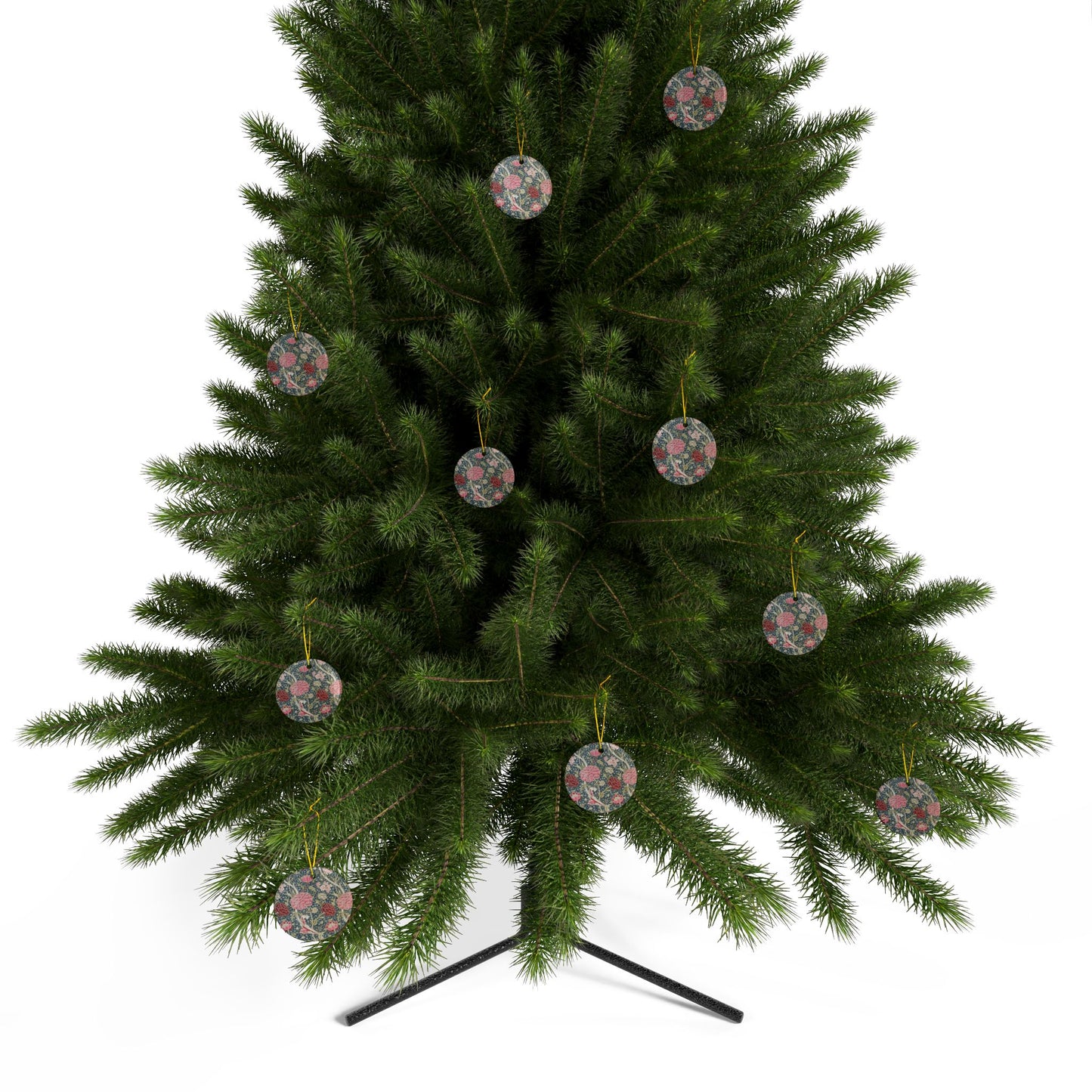 Ceramic Christmas Ornaments inspired by William Morris - Cray Collection - Double Sided Print: 1pc, 3pcs, 5pcs, 10pcs