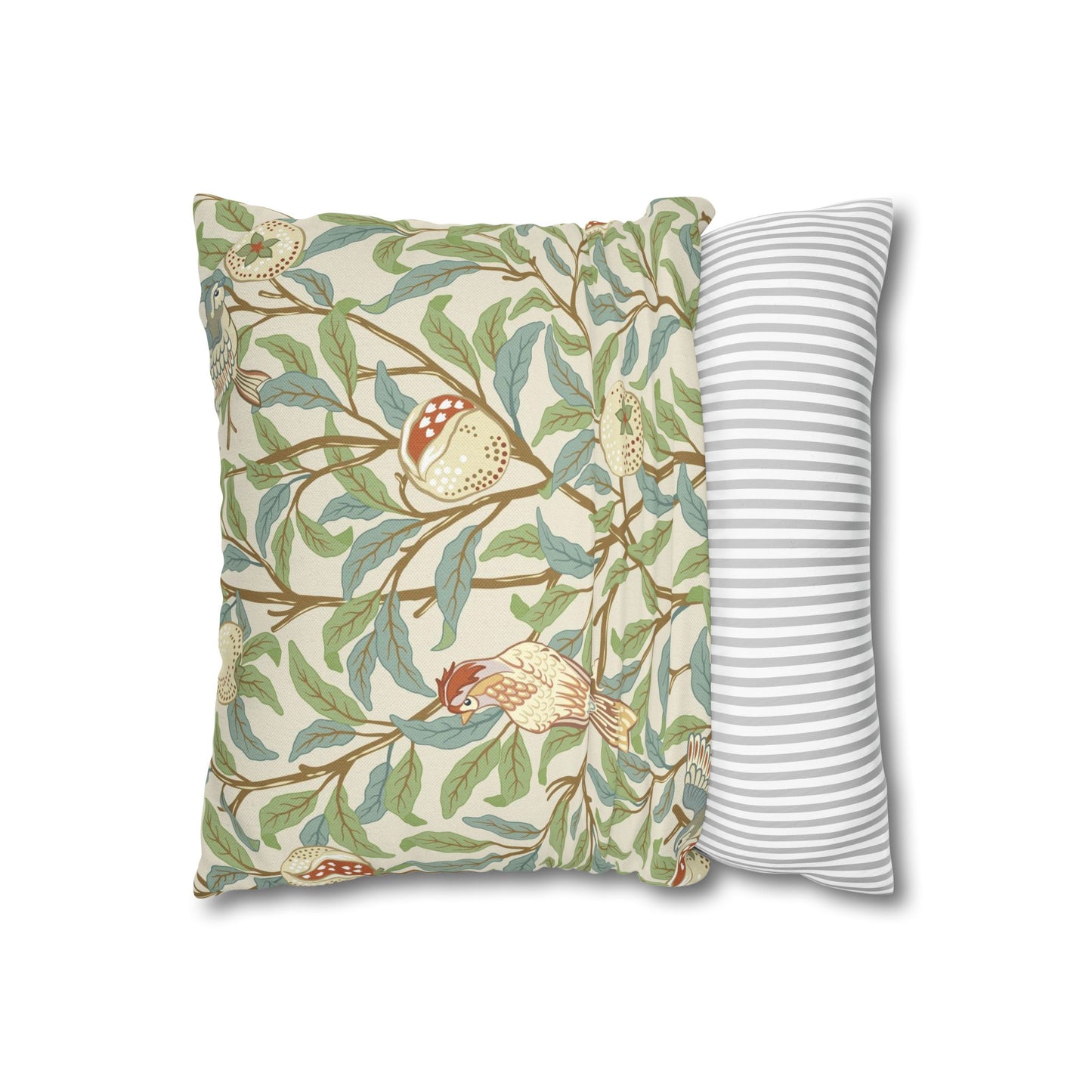 Cushion Cover inspired by William Morris - Bird and Pomegranate Collection (Parchment)