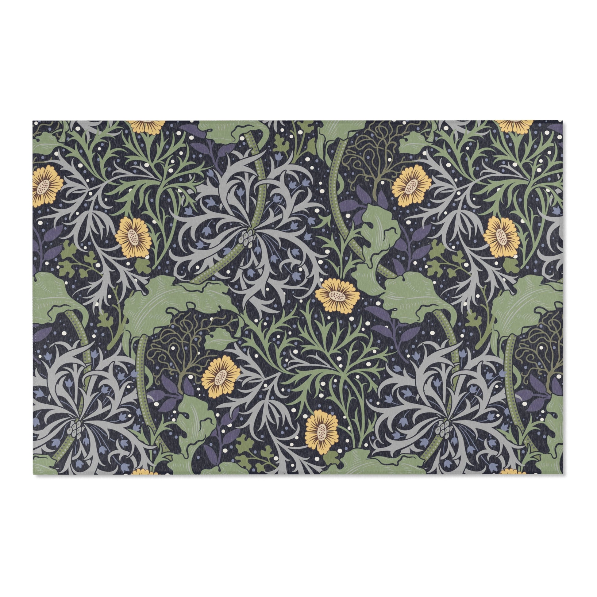 area-rugs-william-morris-seaweed-collection-yellow-flower-7