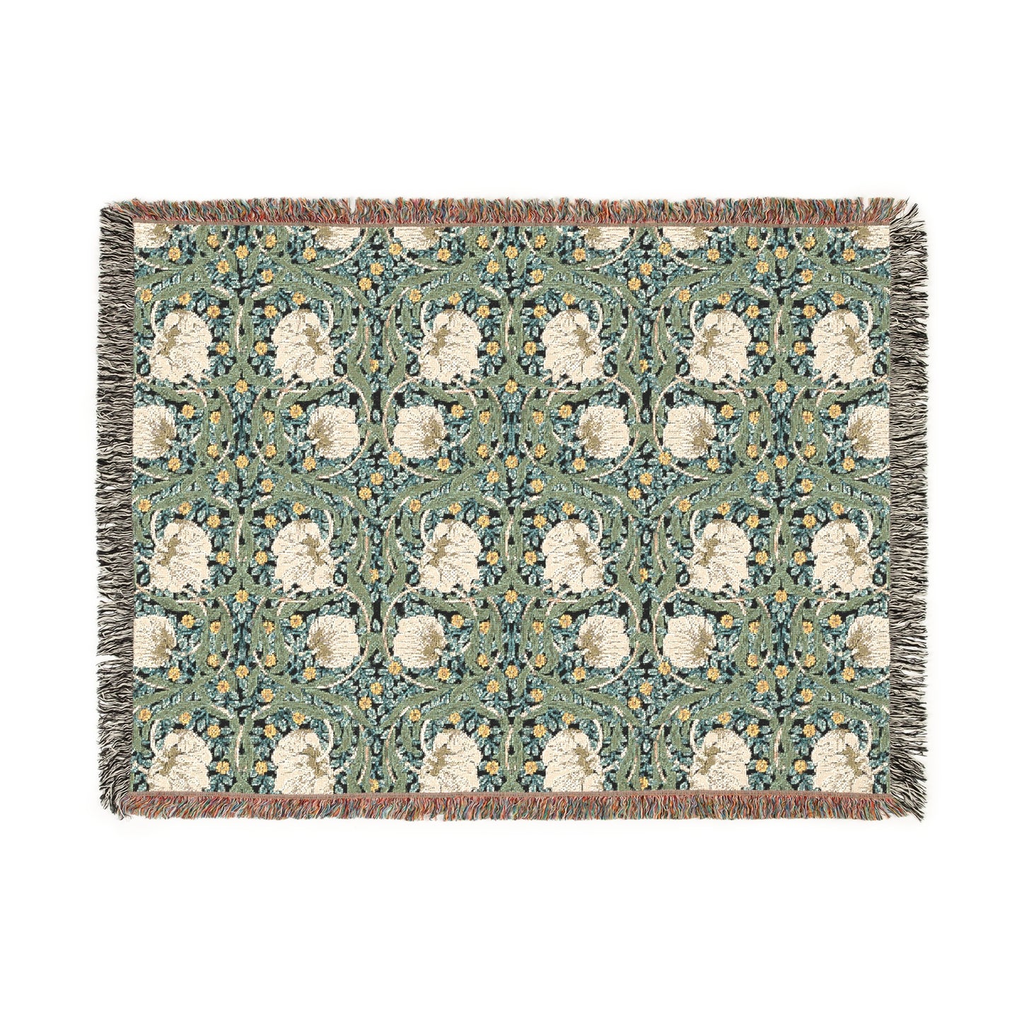 woven-cotton-blanket-william-morris-pimpernel-collection-green-4