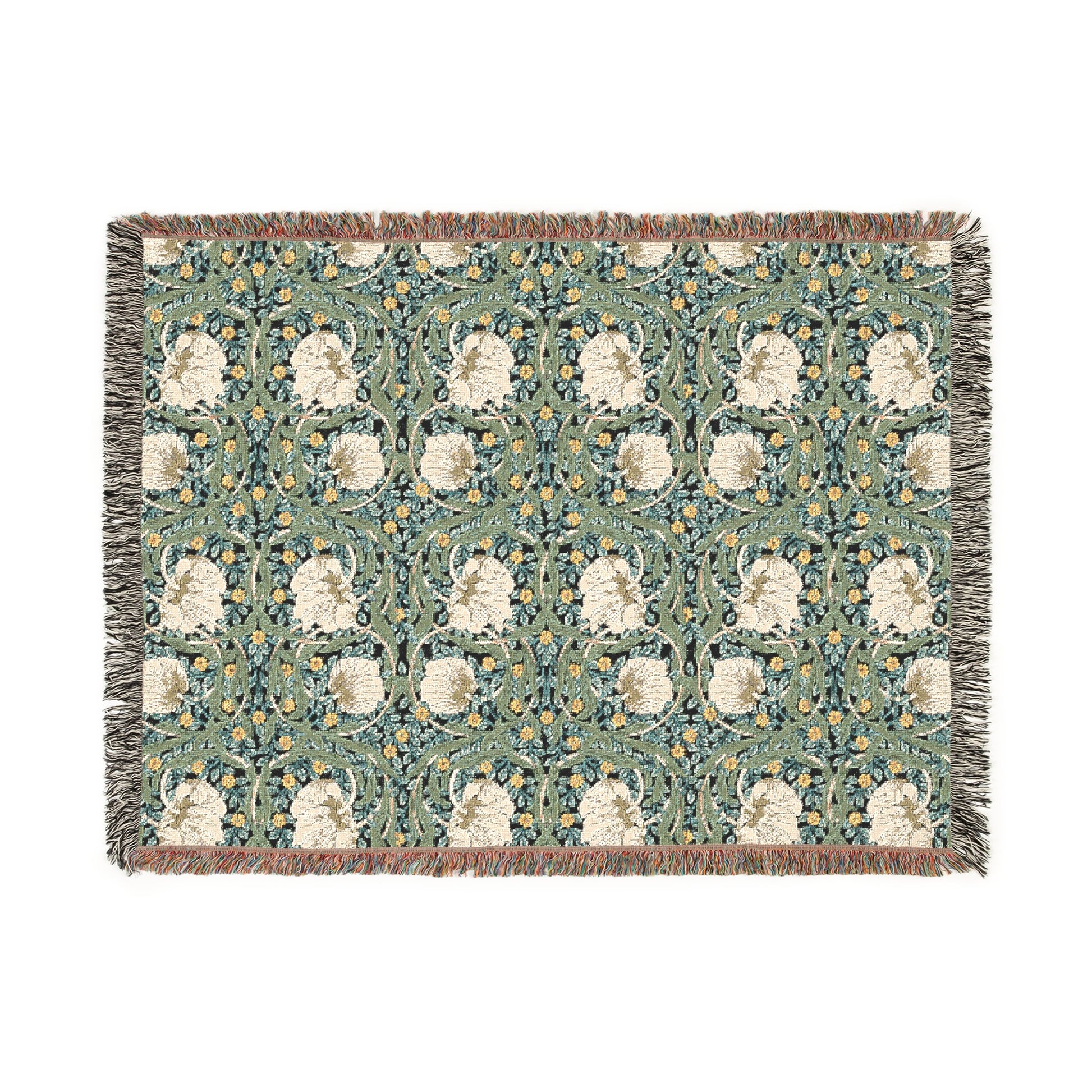 woven-cotton-blanket-william-morris-pimpernel-collection-green-4