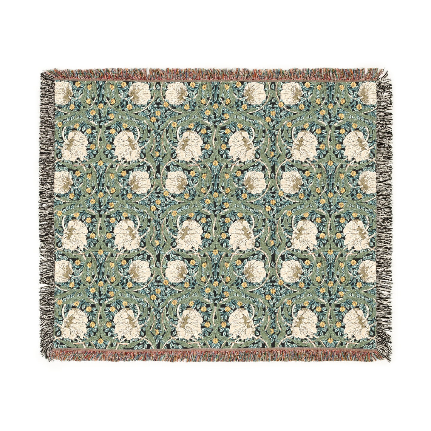 woven-cotton-blanket-william-morris-pimpernel-collection-green-3