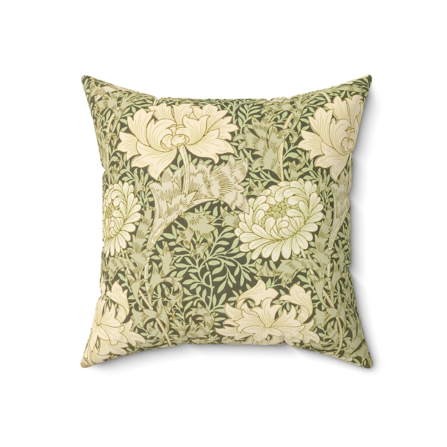 Faux Suede Cushion inspired by William Morris -