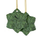 Ceramic Christmas Ornaments inspired by William Morris - Acanthus Collection (Green) - Double Sided Print: 1pc, 3pcs, 5pcs, 10pcs