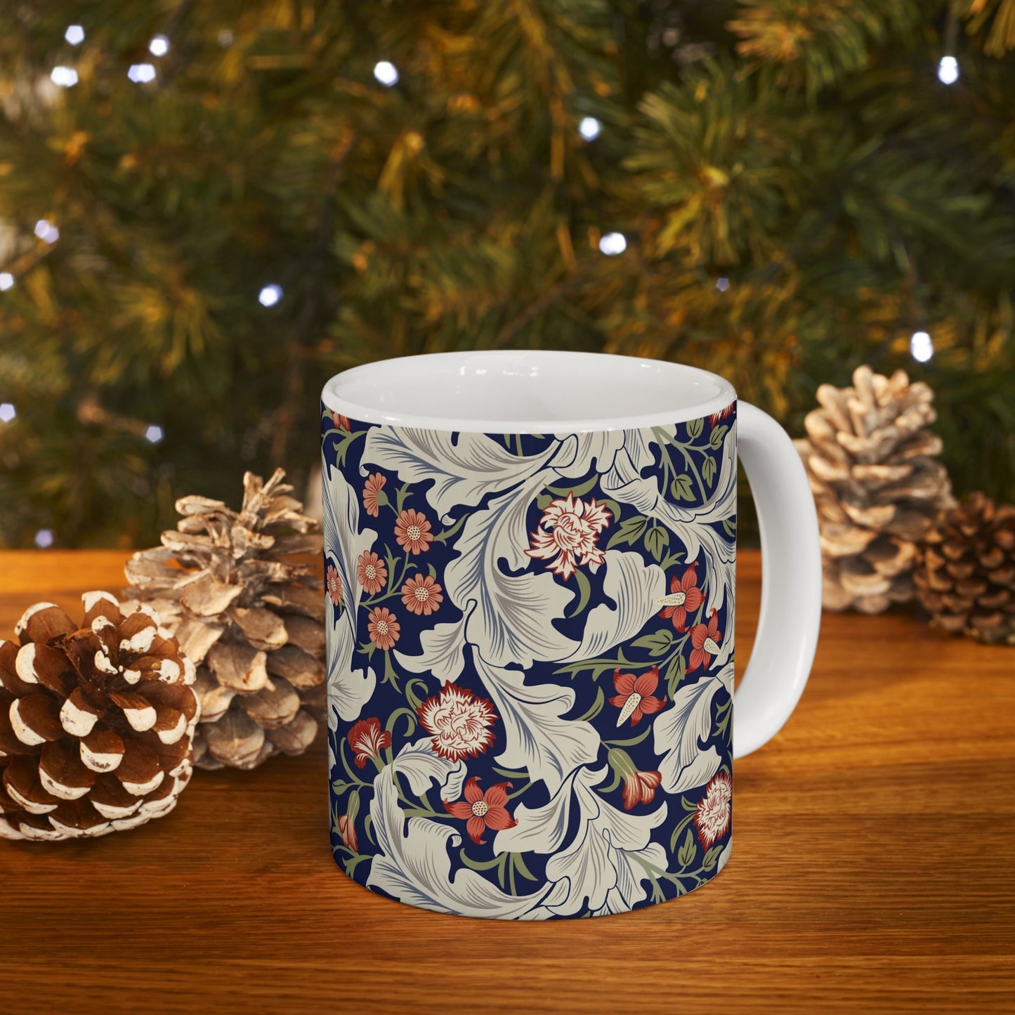 Ceramic Mug inspired by William Morris - Leicester Collection (Royal)