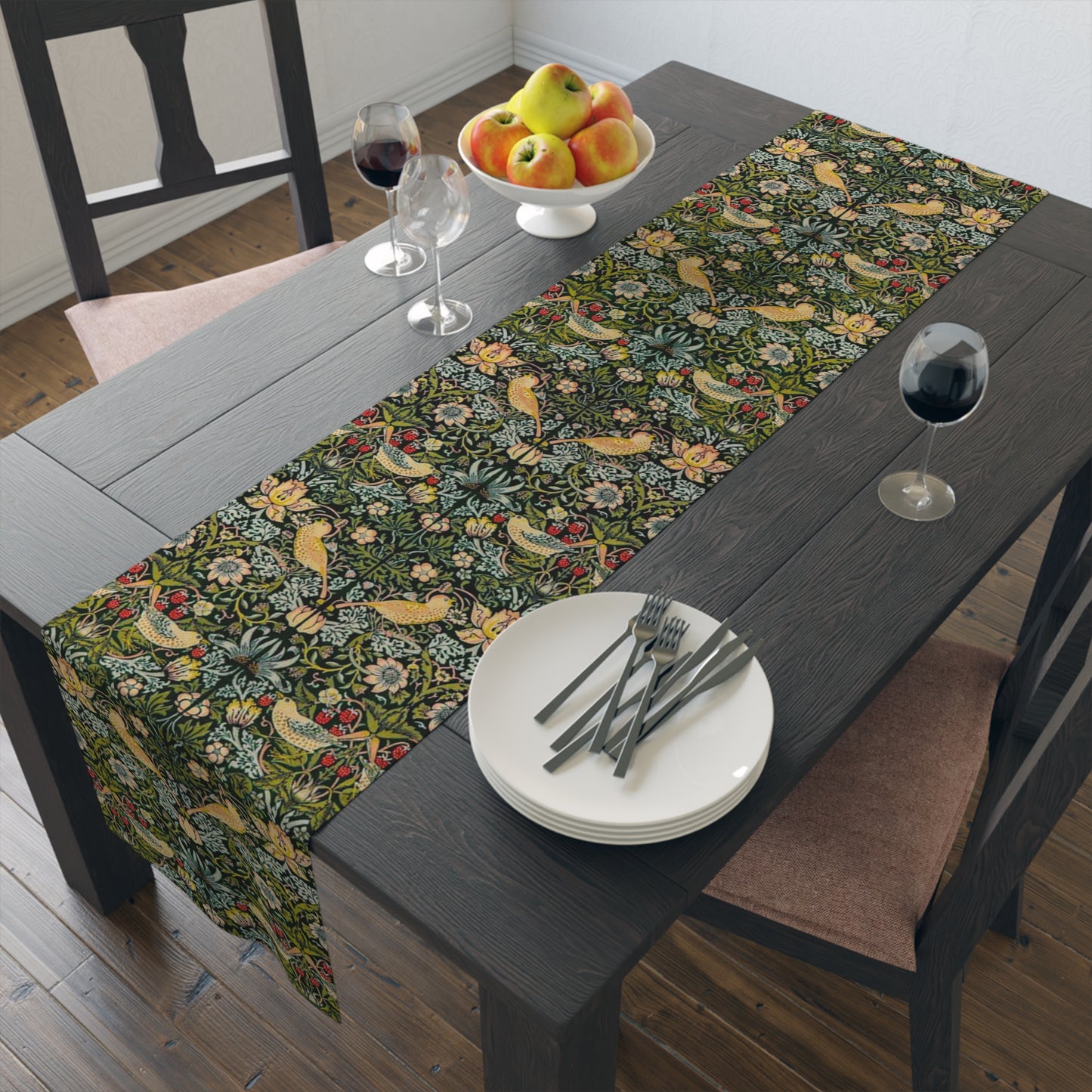 william-morris-co-table-runner-strawberry-thief-collection-ebony-17