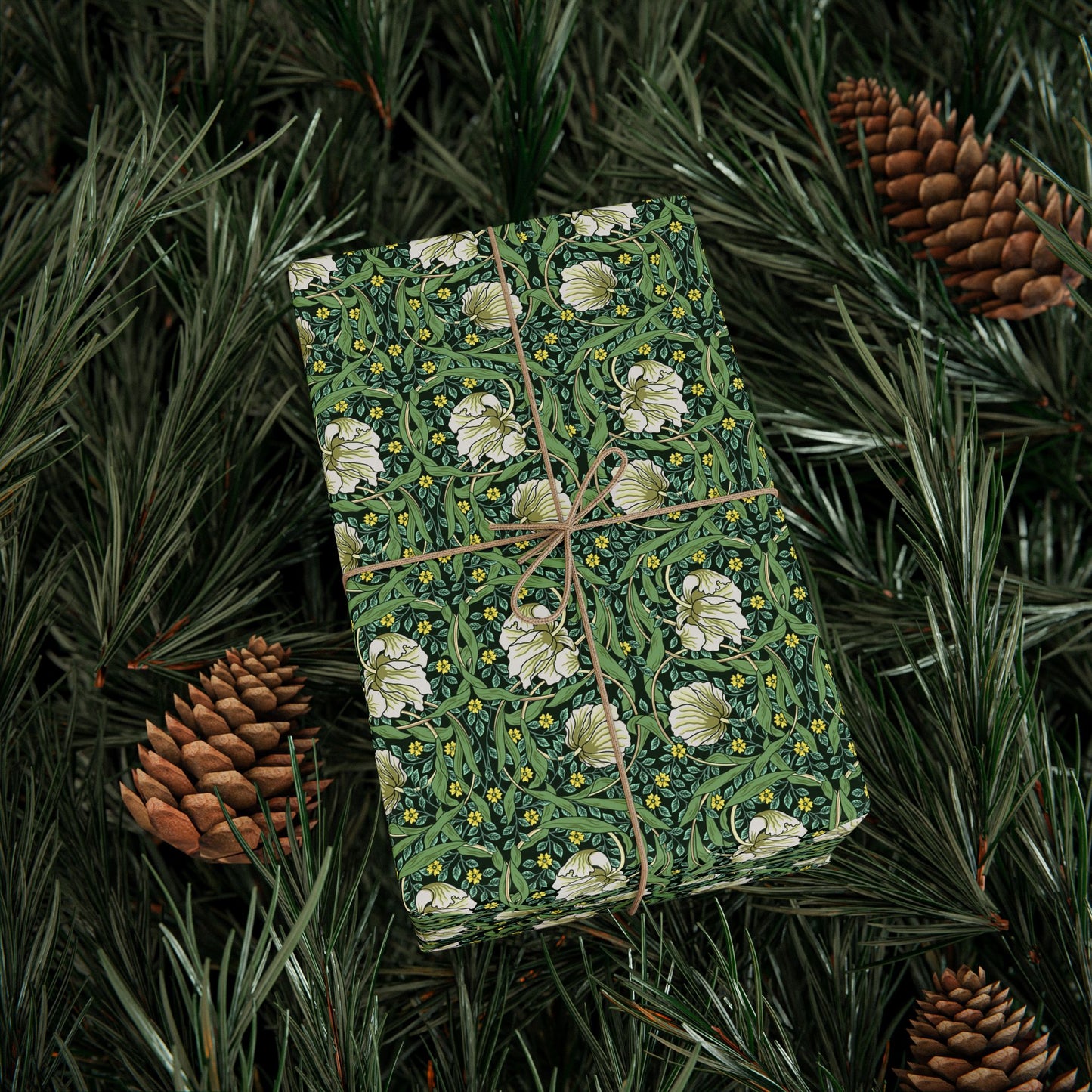 Gift Wrapping Paper inspired by William Morris - Pimpernel Collection (Green)