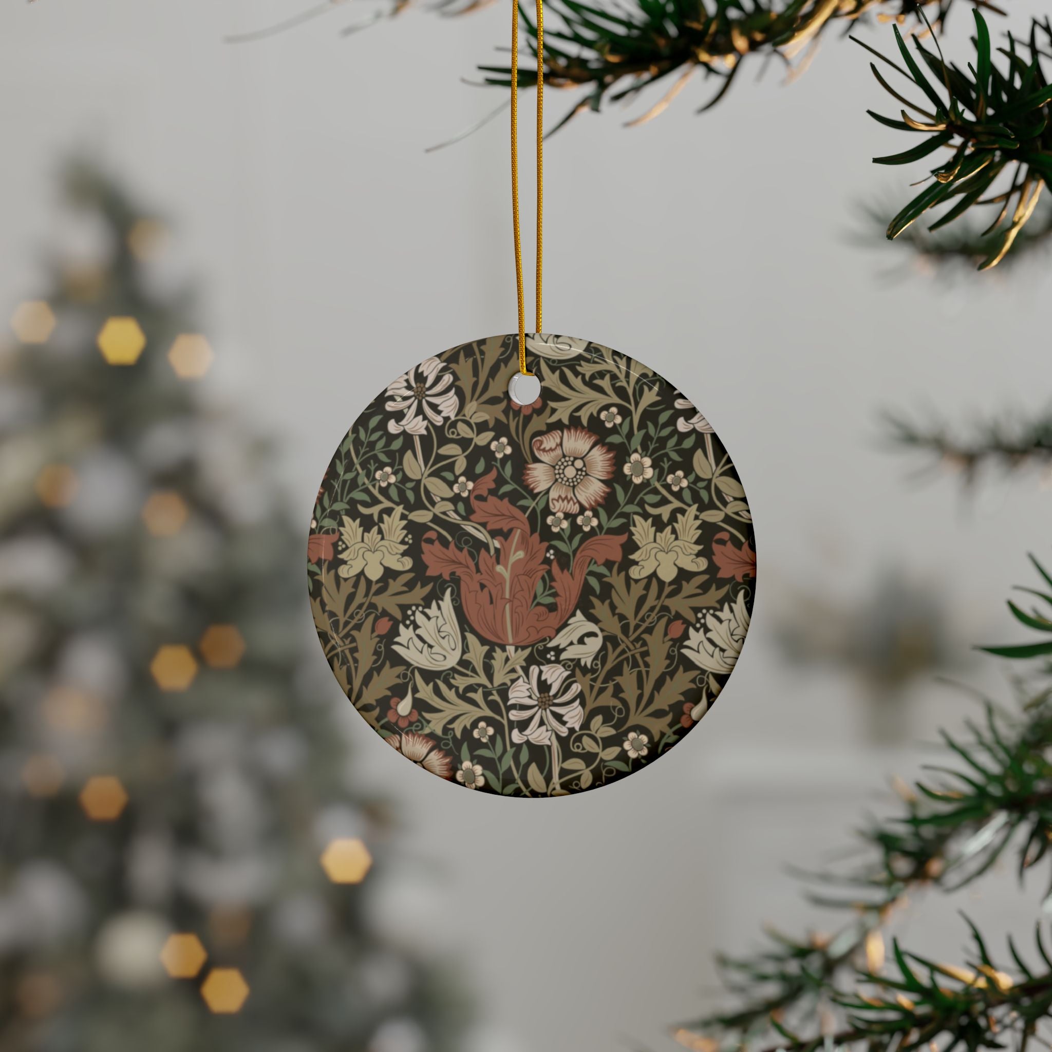 Ceramic Christmas Ornaments William Morris - Compton (Moor Cottage