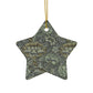 Ceramic Christmas Ornaments inspired by William Morris - Wandle Collection (Grey) - Double Sided Print: 1pc, 3pcs, 5pcs, 10pcs