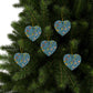 Ceramic Christmas Ornaments inspired by William Morris - Four Fruits Collection (Sky) - Double Sided Print: 1pc, 3pcs, 5pcs, 10pcs