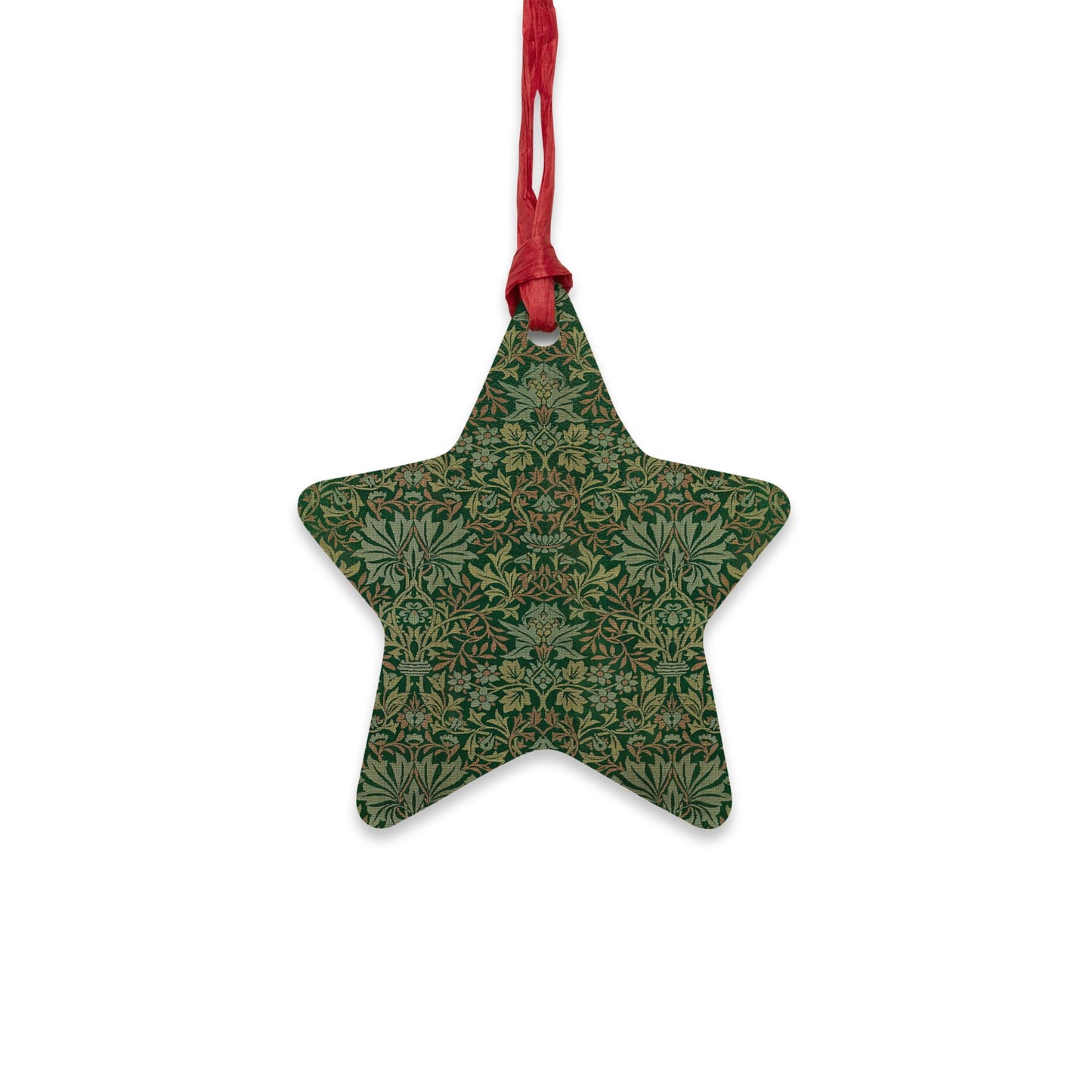 Wooden Christmas Ornaments inspired by William Morris - Flower Garden Collection