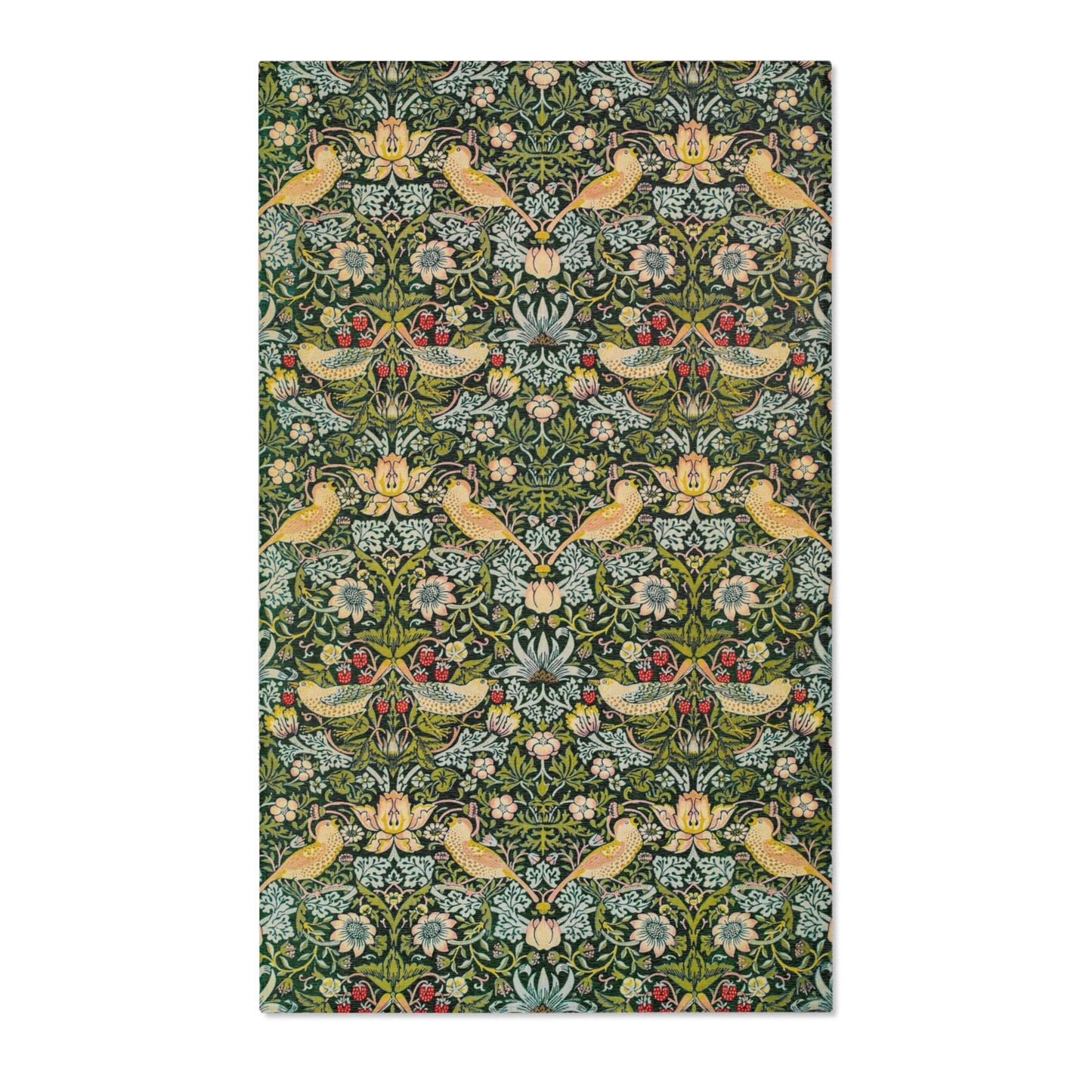 Area Rugs inspired by William Morris - Strawberry Thief Collection (Onyx)