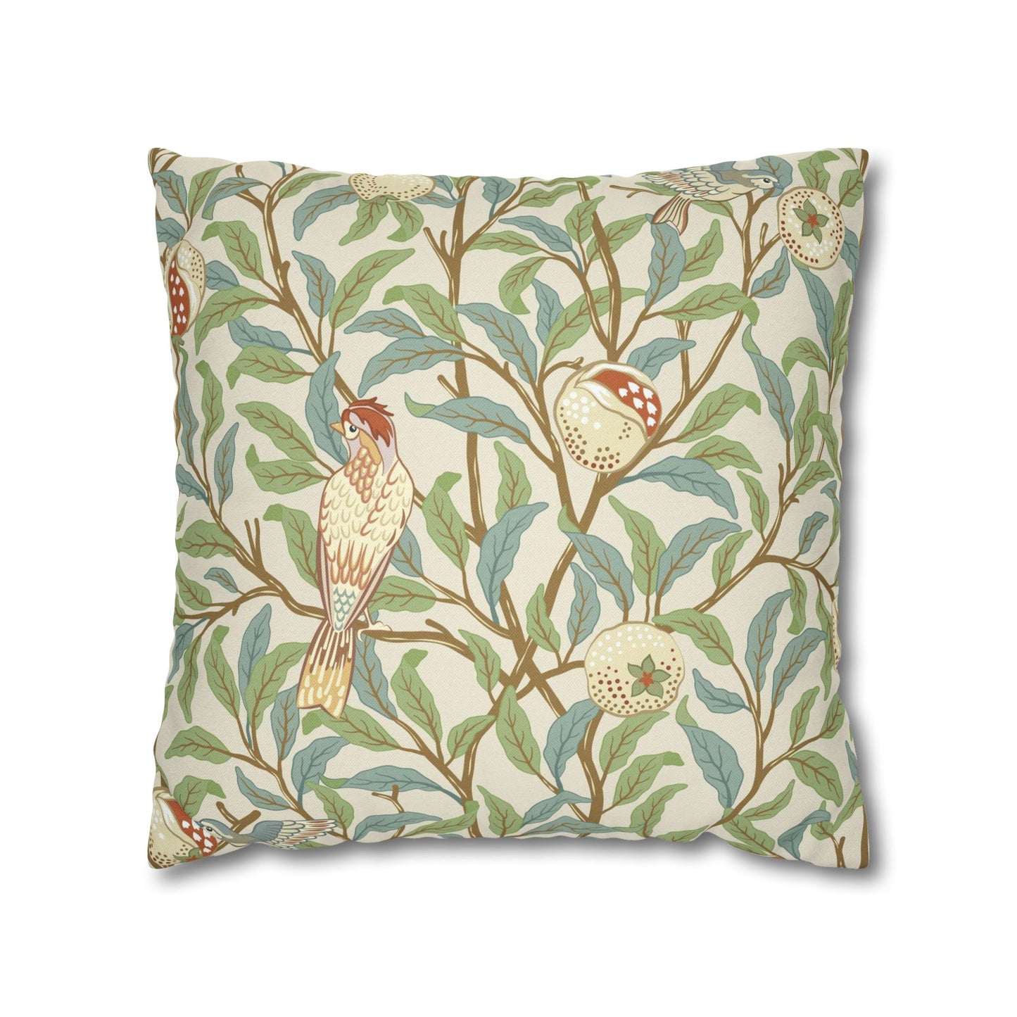 Cushion Cover inspired by William Morris - Bird and Pomegranate Collection (Parchment)