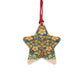 Wooden Christmas Ornaments inspired by William Morris - Rose Wreath Collection