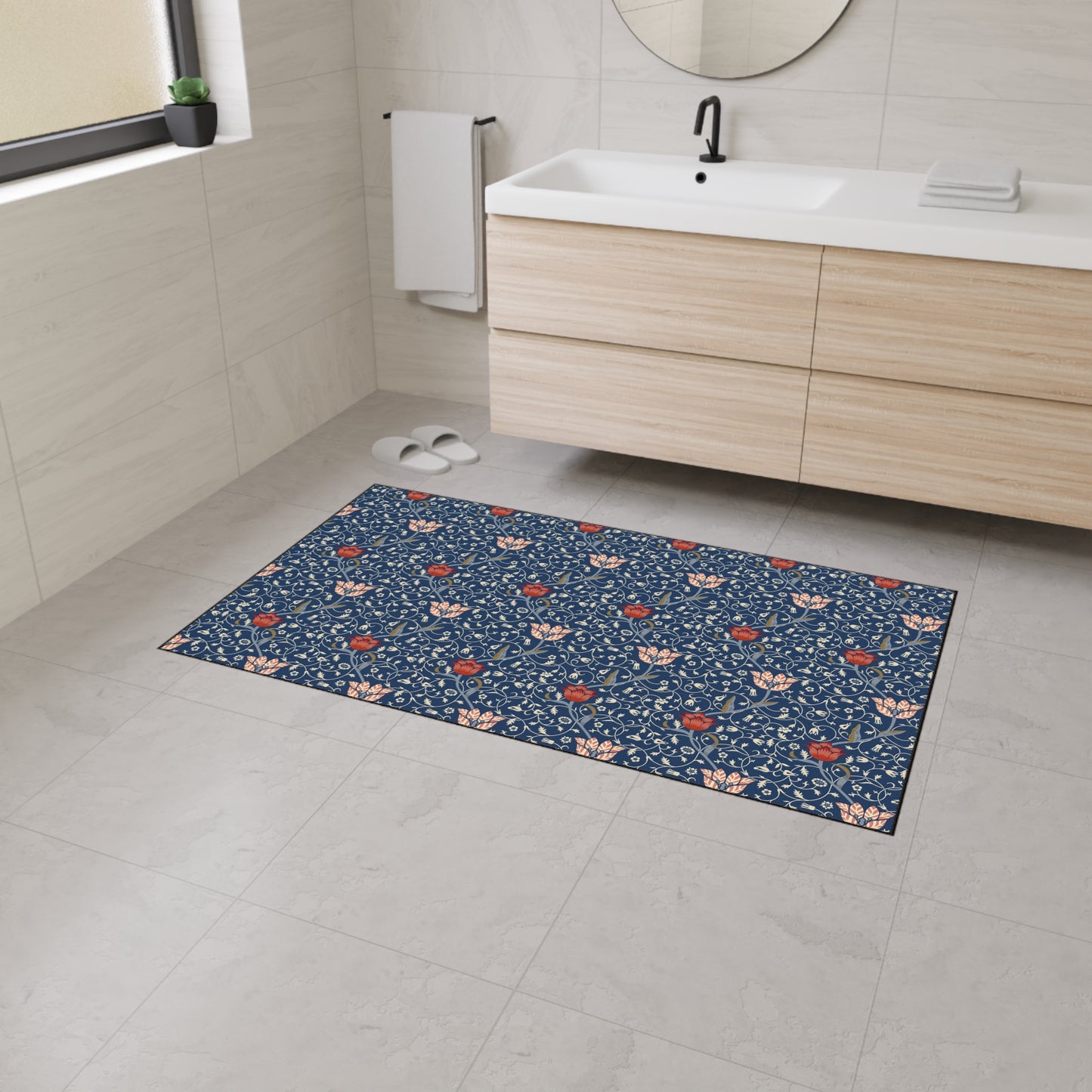 Heavy Duty Floor Mat inspired by William Morris - Medway Collection