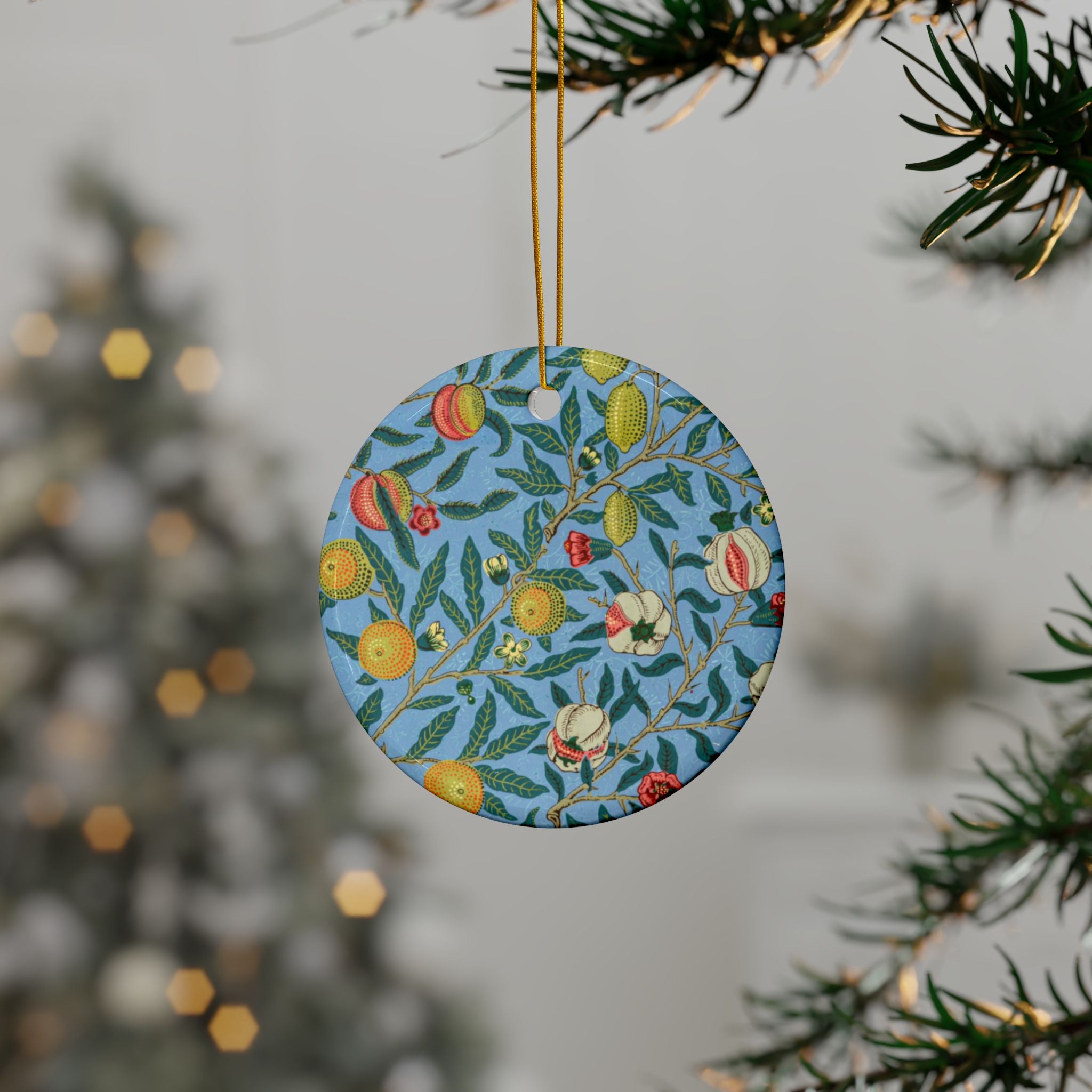 Ceramic Christmas Ornaments by William Morris - Four Fruits