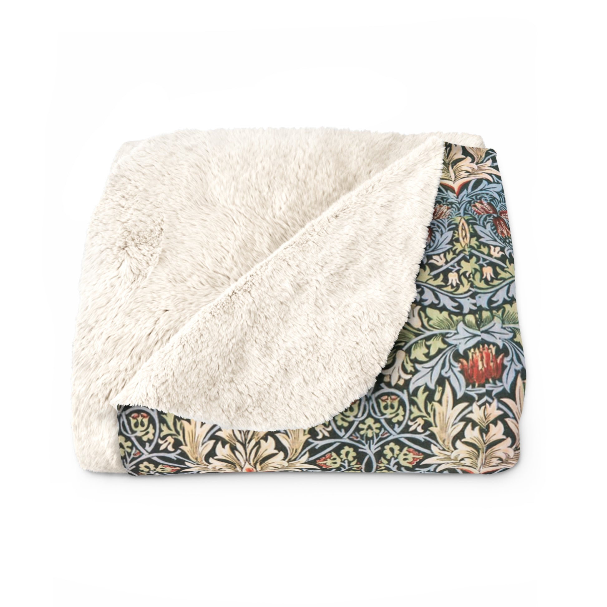 william-morris-co-sherpa-fleece-blanket-snakeshead-collection-1