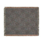 Woven Cotton Blanket inspired by William Morris - Golden Lily Collection (Midnight)