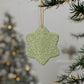 Ceramic Christmas Ornaments inspired by William Morris - Acorn & Oak Leaves (Green) Collection - Double Sided Print: 1pc, 3pcs, 5pcs, 10pcs