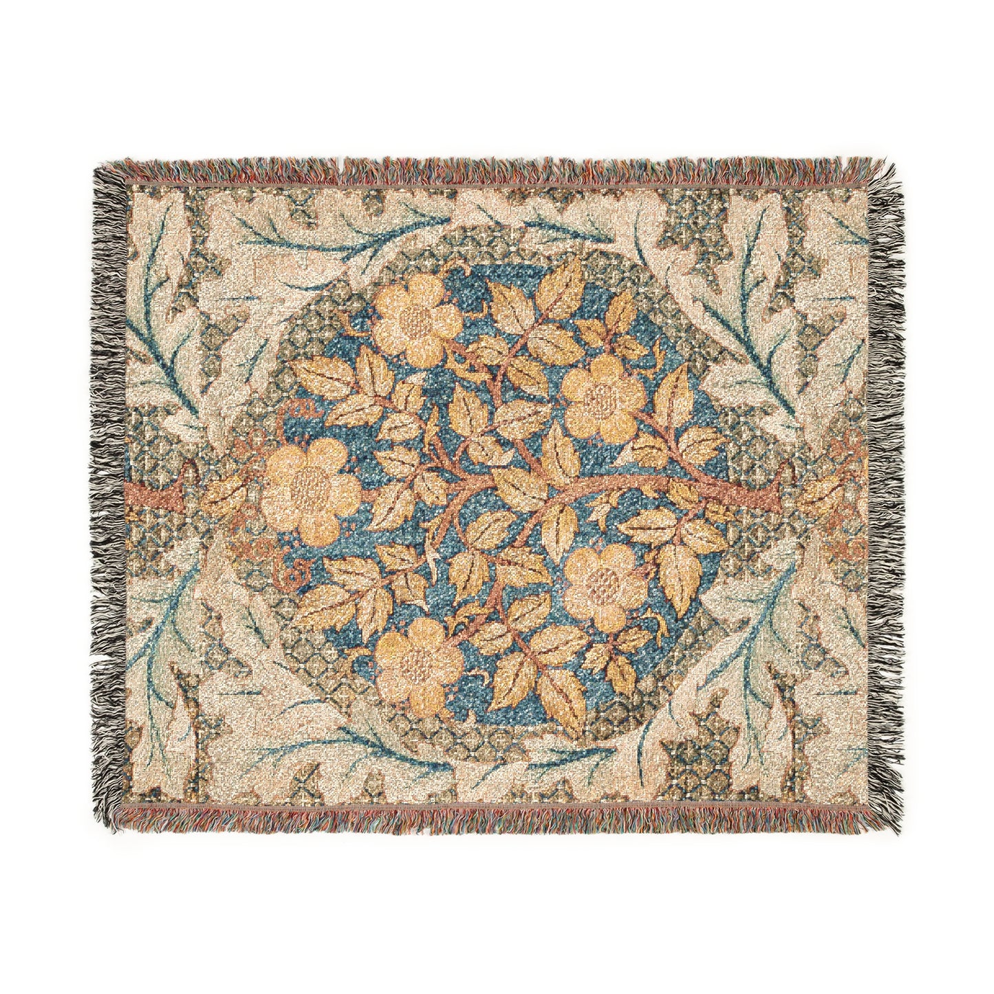 woven-cotton-blanket-william-morris-rose-wreath-collection-3