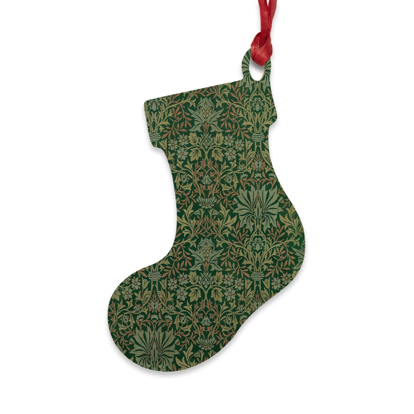 Wooden Christmas Ornaments inspired by William Morris - Flower Garden Collection