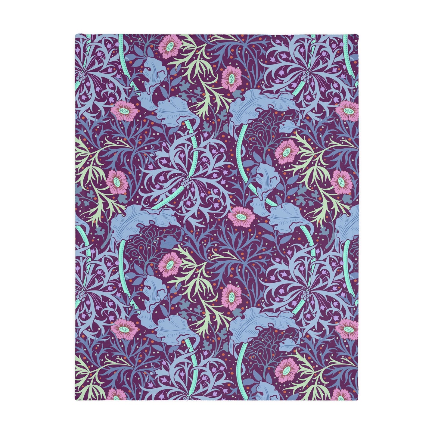 william-morris-co-luxury-velveteen-minky-blanket-two-sided-print-seaweed-collection-11
