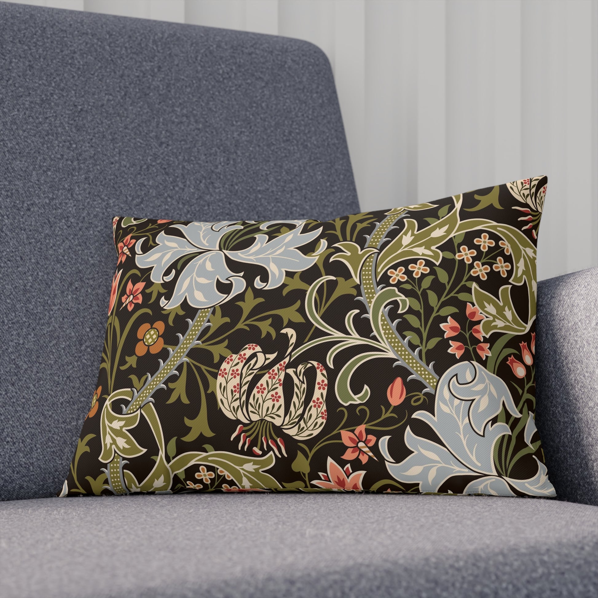 william-morris-co-cotton-drill-cushion-and-cover-golden-lily-collection-midnight-16