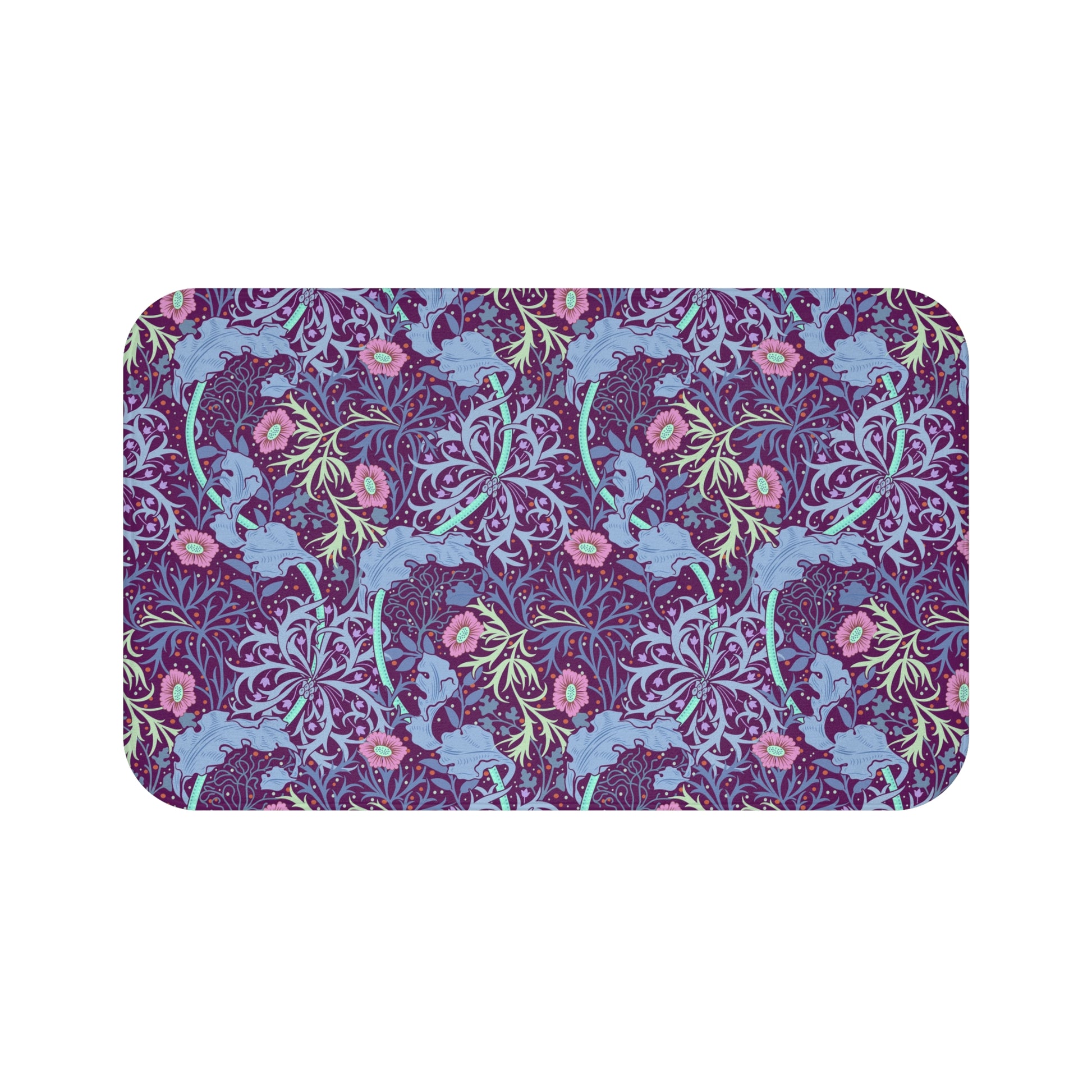 bath-mat-william-morris-seaweed-pink-flower-3