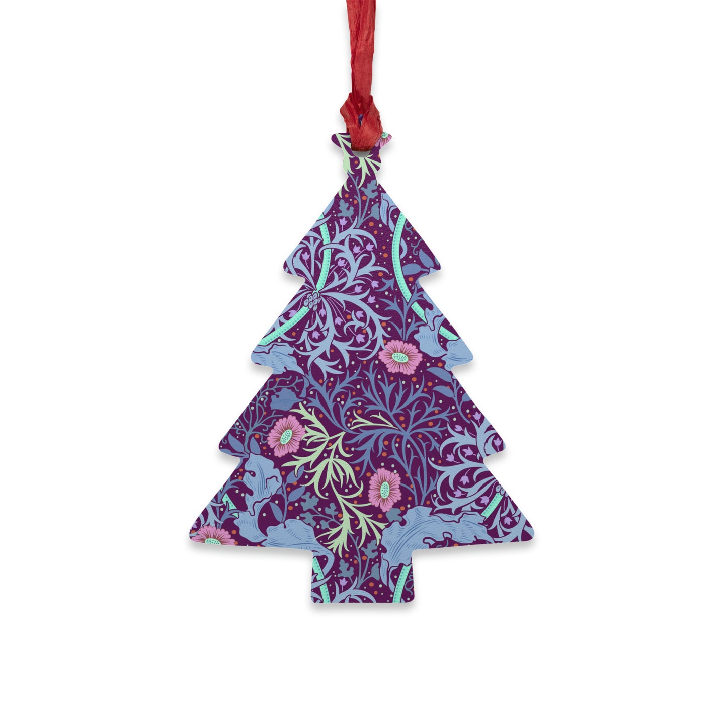 Wooden Christmas Ornaments inspired by William Morris -