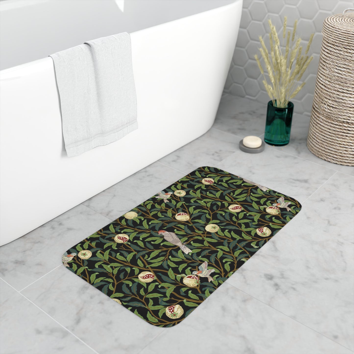 william-morris-co-memory-foam-bath-mat-bird-and-pomegranate-collection-onyx-7
