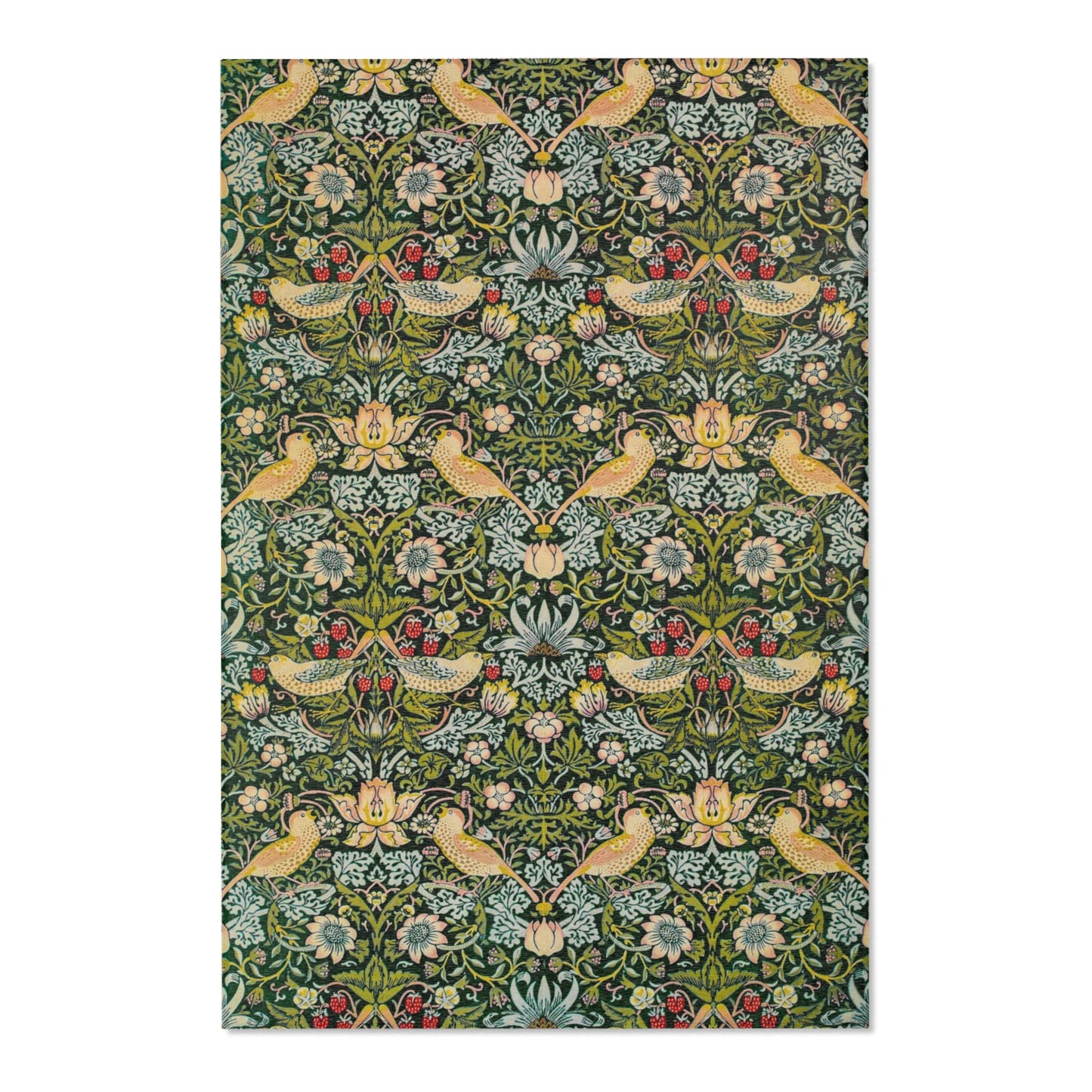 Area Rugs inspired by William Morris - Strawberry Thief Collection (Onyx)