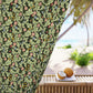 Blackout Window Curtain inspired by William Morris (1 Piece) - Leicester Collection (Green)