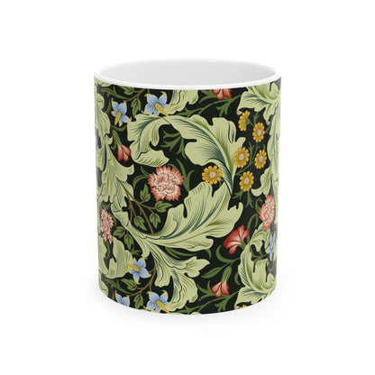 Ceramic Mug inspired by William Morris - Leicester Collection (Green)