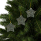 Ceramic Christmas Ornaments inspired by William Morris - Wandle Collection (Grey) - Double Sided Print: 1pc, 3pcs, 5pcs, 10pcs
