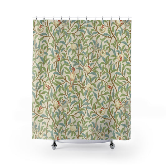 William Morris & Co Shower Curtains - Bird and Pomegranate Collection (Parchment)