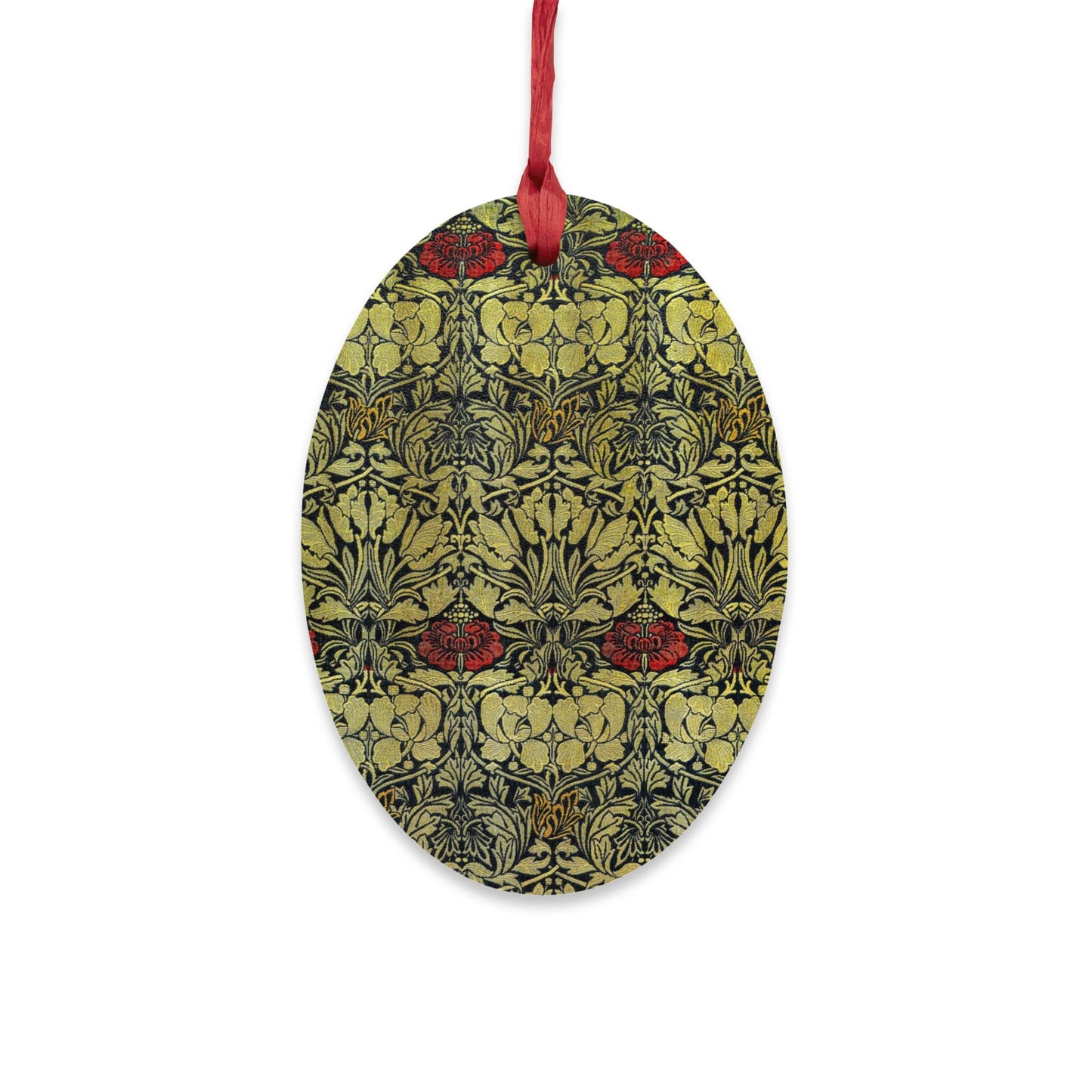 Wooden Christmas Ornaments inspired by William Morris - Tulip & Rose Collection