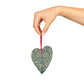 Wooden Christmas Ornaments inspired by William Morris - Melsetter Collection (Evergreen Teal)