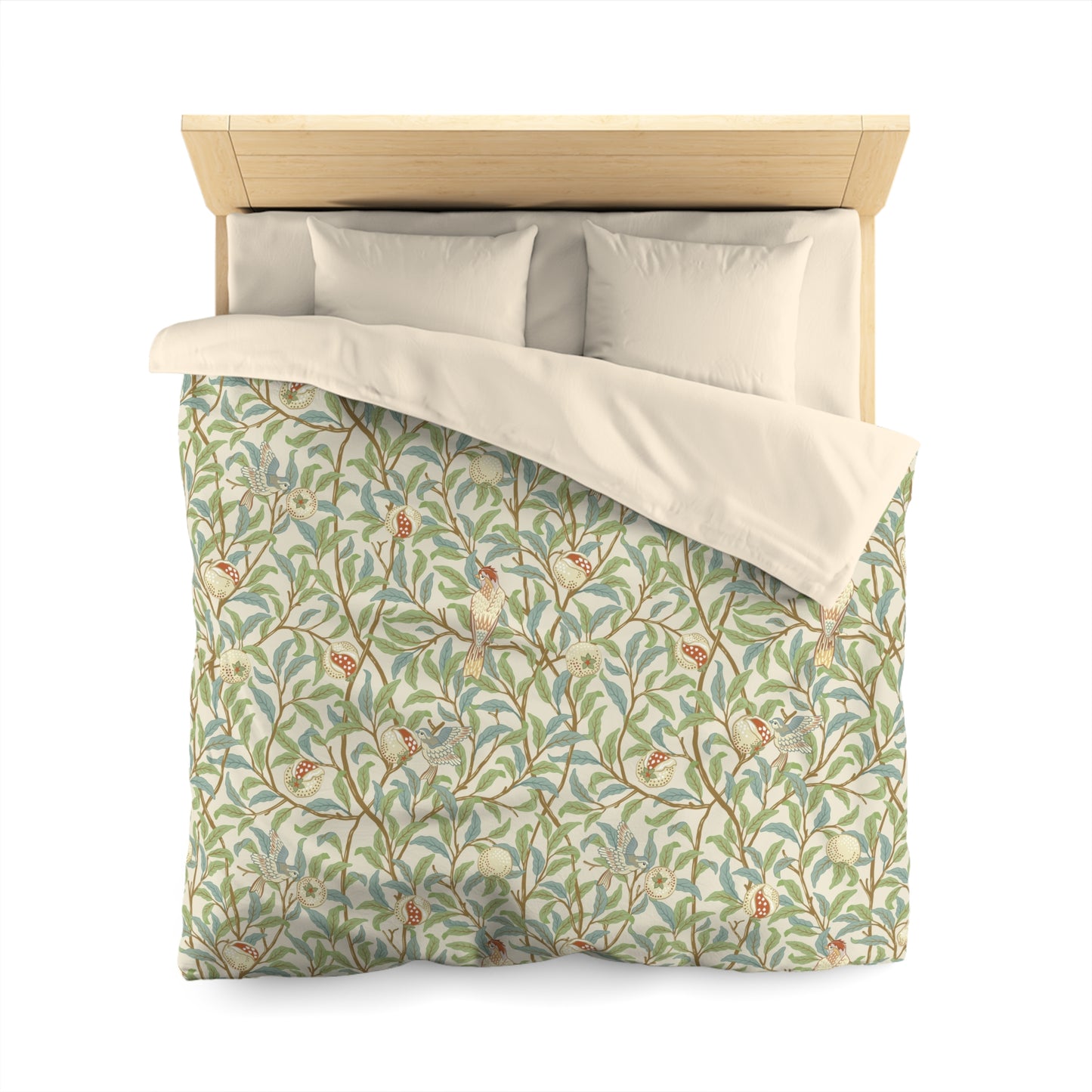 Duvet Cover inspired by William Morris - Bird and Pomegranate Collection (Parchment)