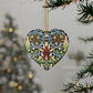 Ceramic Christmas Ornaments inspired by William Morris - Snakeshead Collection - Double Sided Print: 1pc, 3pcs, 5pcs, 10pcs