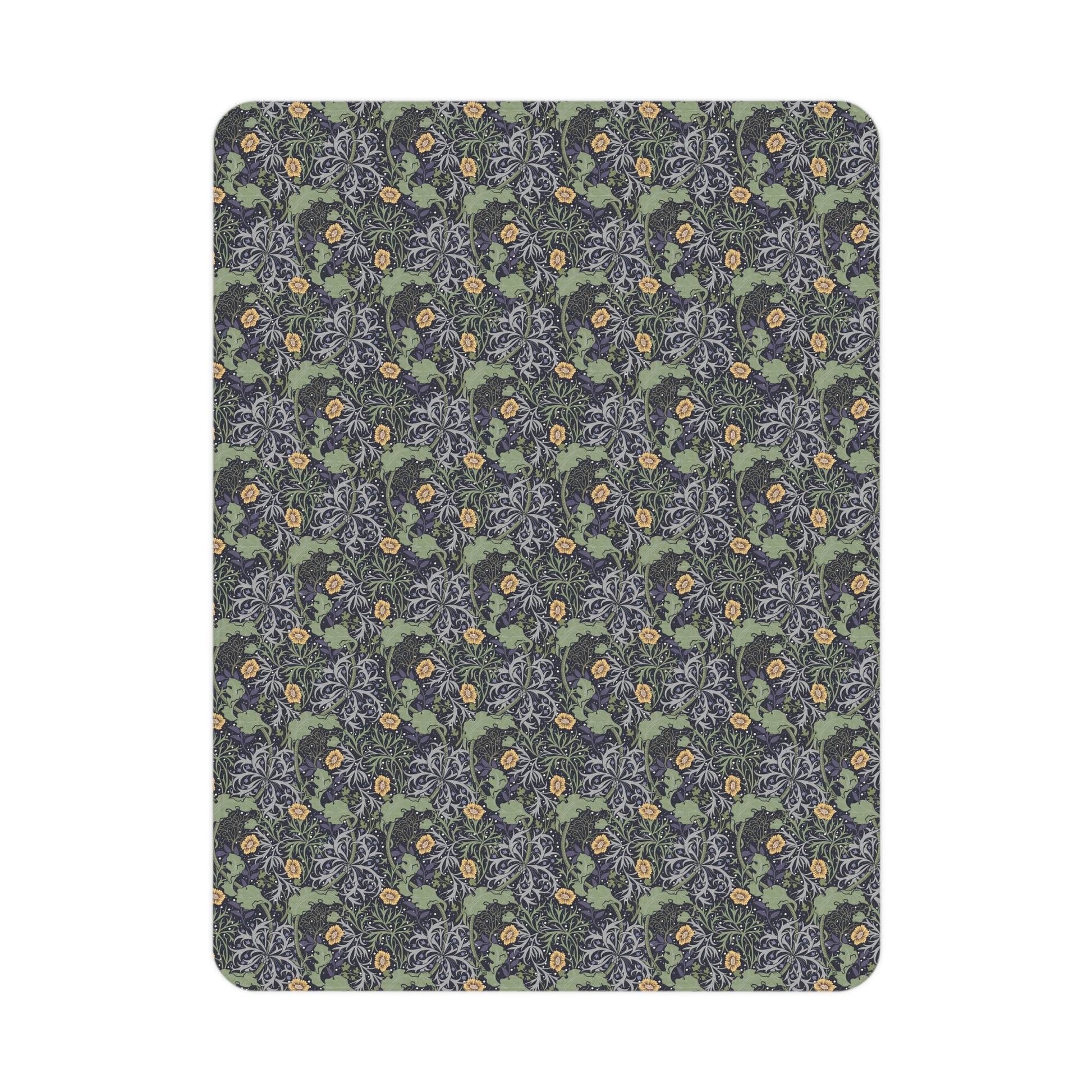 toddler-blanket-by-william-morris-seaweed-collection-yellow-flower-3