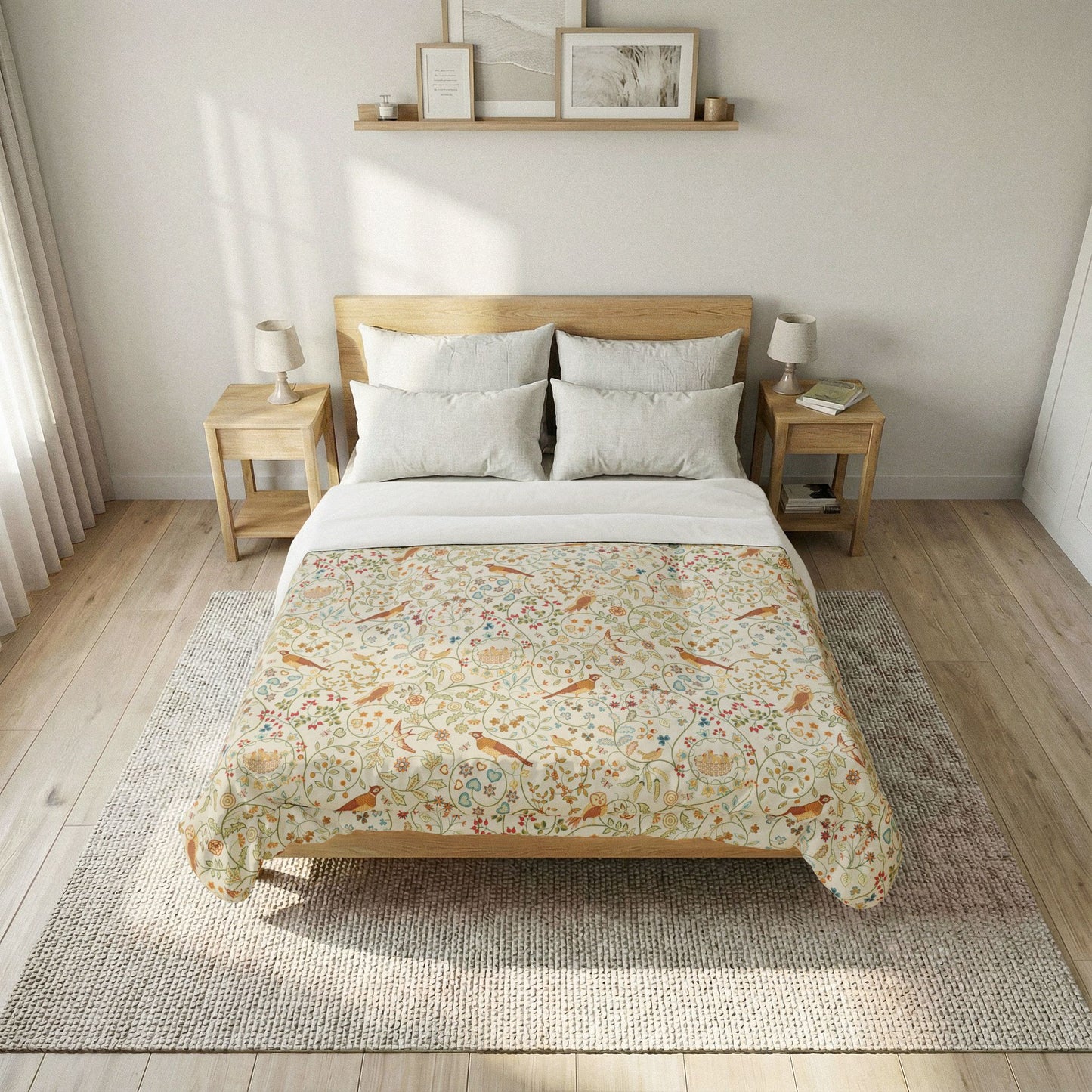 Cotton Comforter inspired by William Morris - Newill Collection (Day)