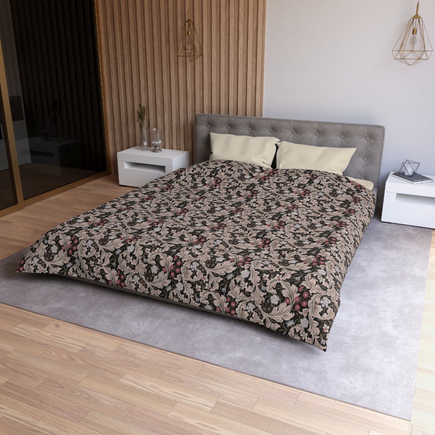 Duvet Cover inspired by William Morris - Leicester Collection (Mocha)