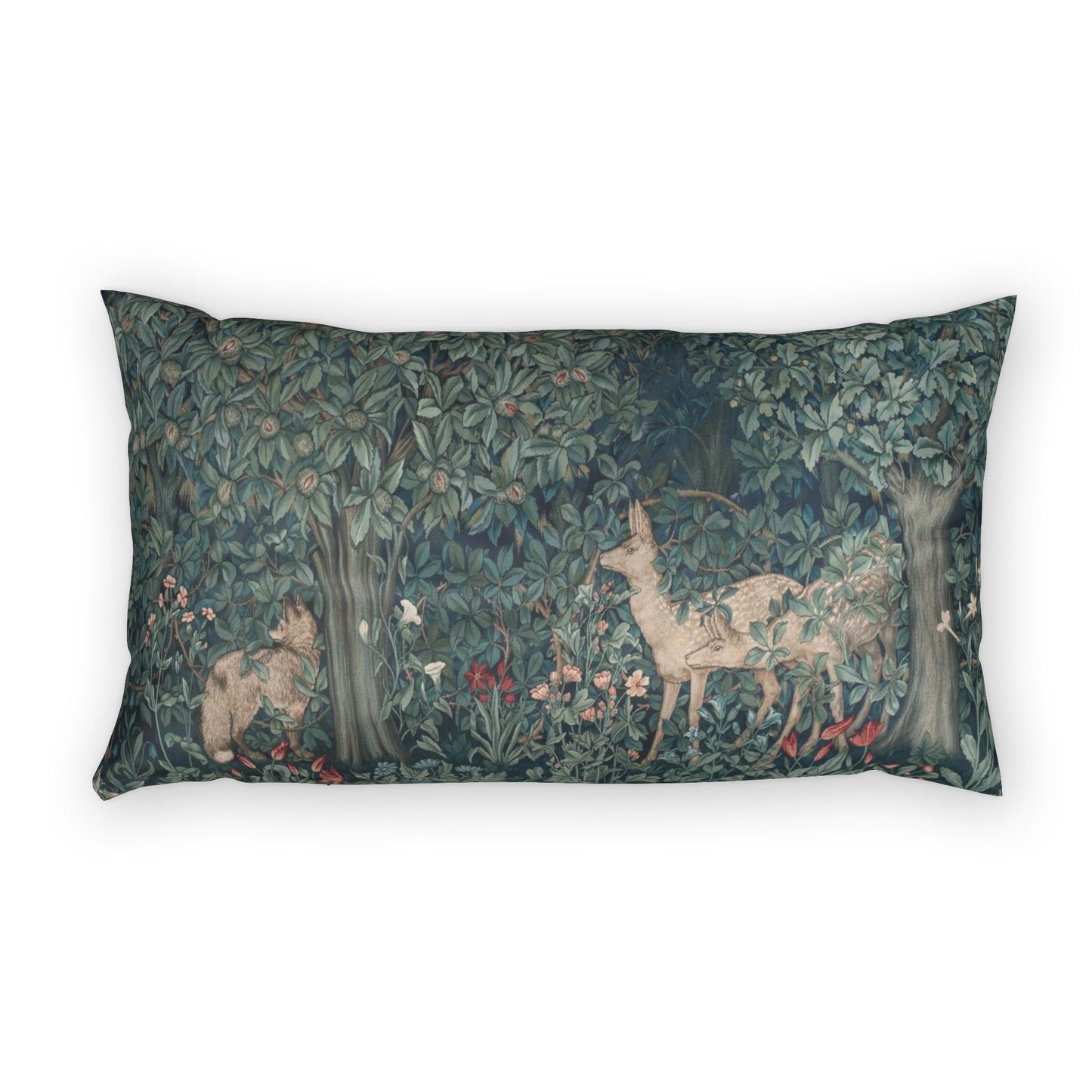 Cotton Pillow Sham inspired by William Morris - Greenery Collection (Fox and Dear)